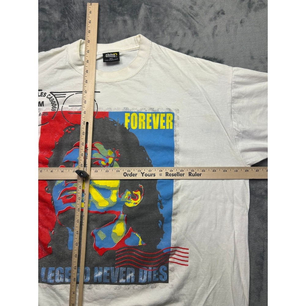 VTG Michael Jackson Forever A Legend Never Dies Graphic T Shirt Mens 3XL White - Picture 4 of 10